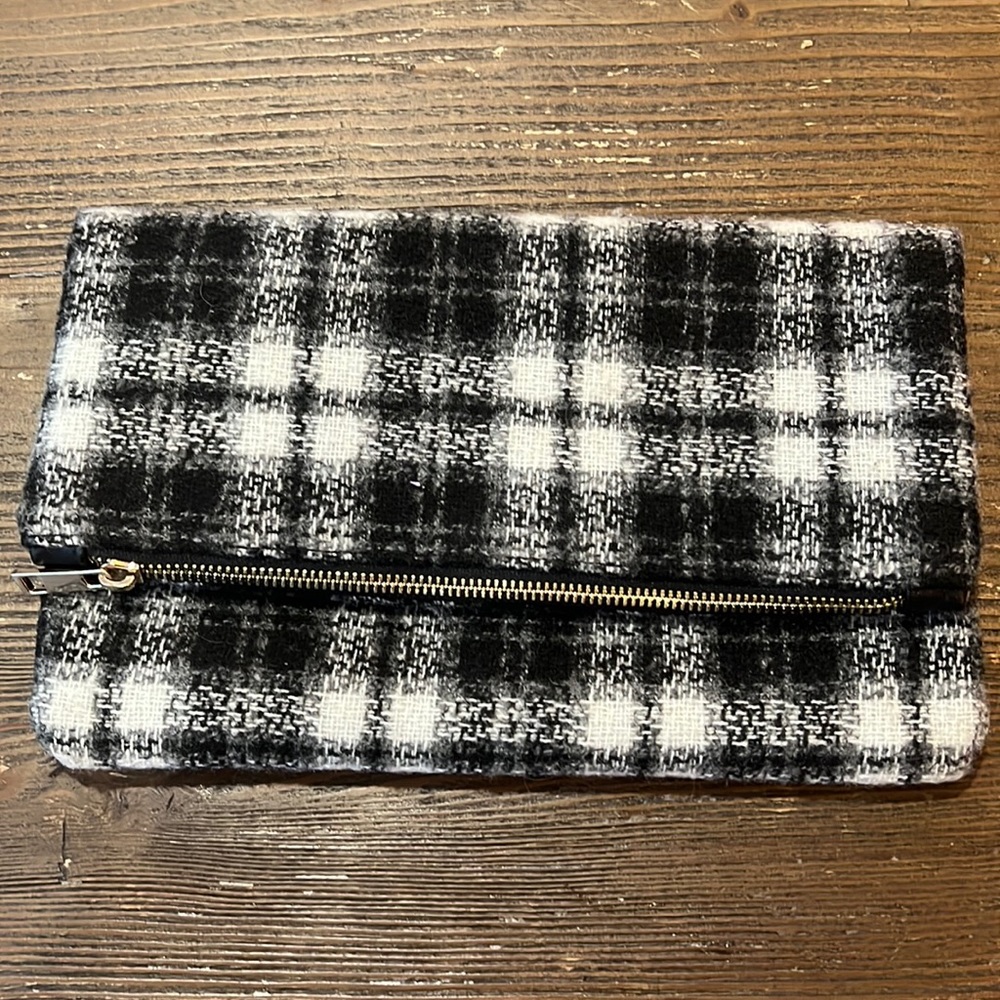 Black and White Checkered Clutch